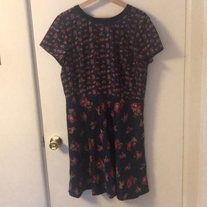 Brooks Brothers Red Fleece Rose Print dress BNWT